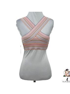 Hobie Junior's Standard Lets Stitch Together Elastic Bikini Top NWOT Size M -8